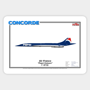 Concorde - Air France "Pepsi Colours" (Art Print) Sticker